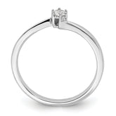 First Promise 14k White Gold 1/8 carat Lab Grown Diamond VS/SI+ G+ Complete Petite Engagement Ring